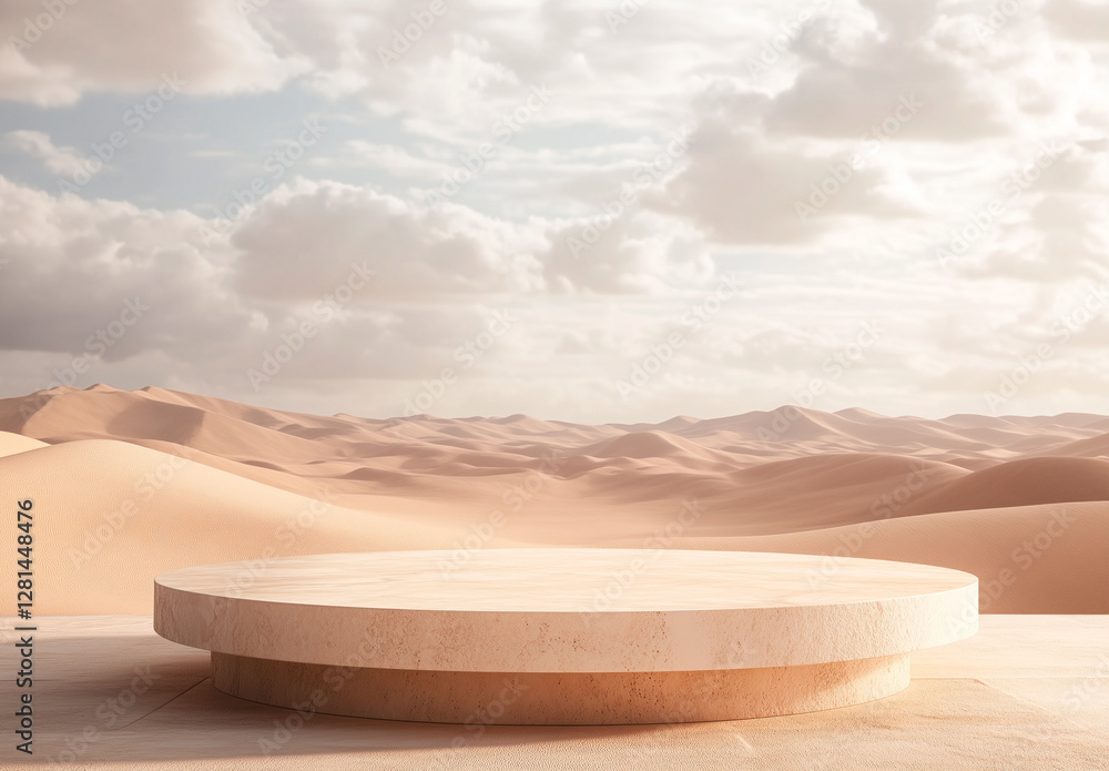 Circular Platform and Desert Landscape Circular Platform and Desert Landscape