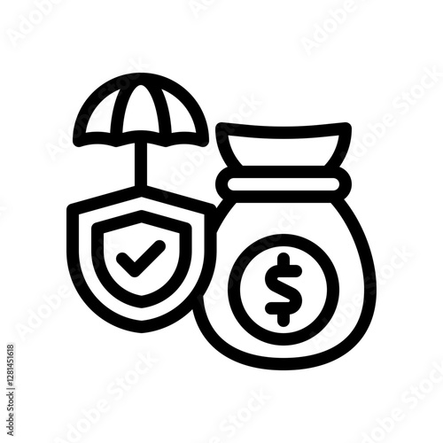 wealth line icon