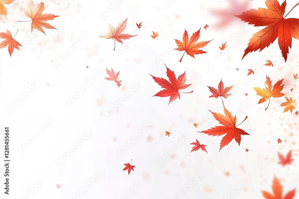 Autumnal Red Leaf Fall Background Design: Vibrant Red Leaves Cascading Down, Perfect for Seasonal Designs, Thanksgiving Greetings, Autumnal Advertisements, Fall-Themed Websites, Blogs, Social Media Autumnal Red Leaf Fall Background Design: Vibrant Red Leaves Cascading Down, Perfect for Seasonal Designs, Thanksgiving Greetings, Autumnal Advertisements, Fall-Themed Websites, Blogs, Social Media