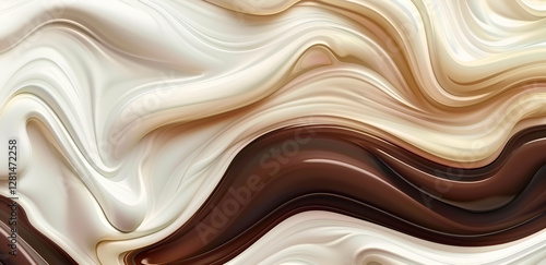 Abstrakcyjna tekstura w odcieniach kawy i śmietanki. © Henryk Guziak