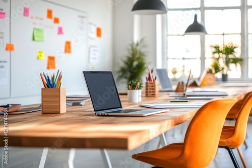 An open-concept startup office. Generative AI
