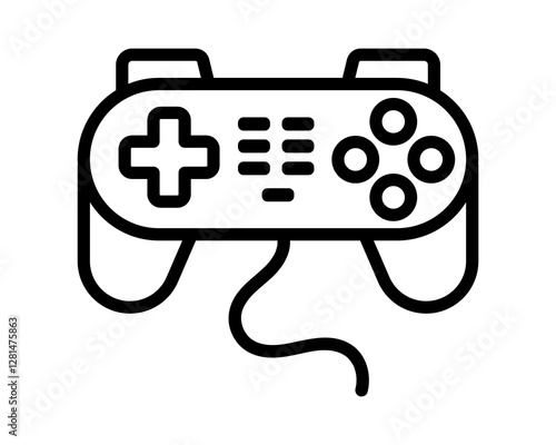 Joystick gamepad icon set. flat illustration of vector icon
