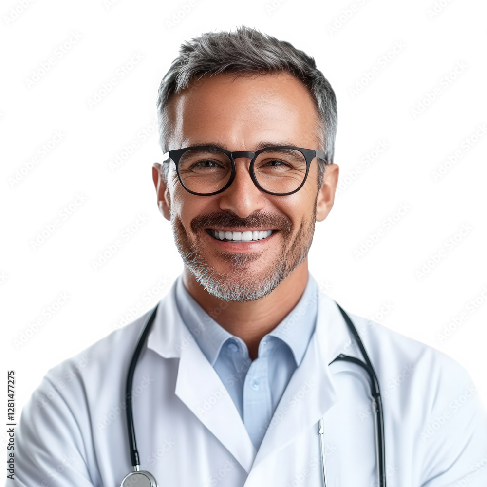 Fototapeta premium A senior middle-aged doctor