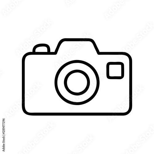 Camera icon in black outline