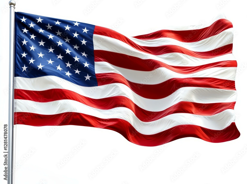 Obraz premium American Flag in the Wind