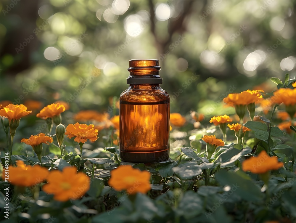 aromatherapy essential oil Artistic arrangement of colorful essential oil bottles with fresh flowers and natural stones aromatherapy essential oil Artistic arrangement of colorful essential oil bottles with fresh flowers and natural stones