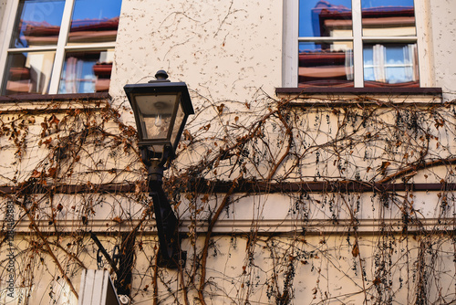 Fototapeta Naklejka Na Ścianę i Meble -  Bielsko Biała, stare zabytkowe kamienice, luty 2025.