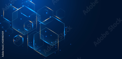 Abstract technology background with polygon