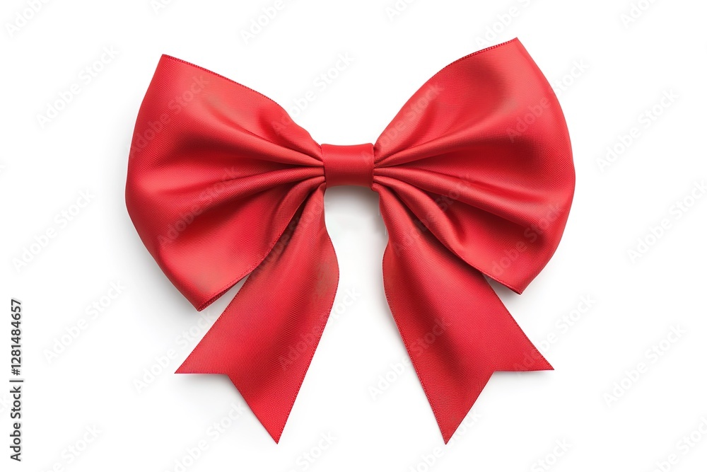Elegant Red Ribbon with a Perfect Bow, Isolated on White Background. Ideal for gift wrapping, festive designs, holiday decorations, greeting cards, invitations, banners, and more. A versatile, Elegant Red Ribbon with a Perfect Bow, Isolated on White Background. Ideal for gift wrapping, festive designs, holiday decorations, greeting cards, invitations, banners, and more. A versatile,