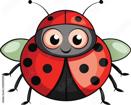 ladybug insect cartoon vector illustration 