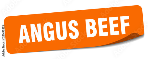 angus beef sticker. angus beef label