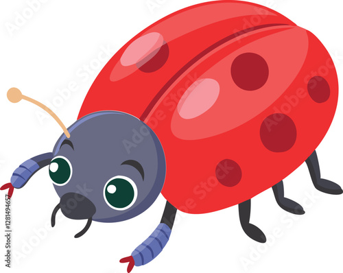 ladybug insect cartoon vector illustration 