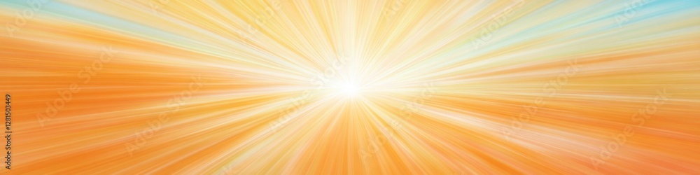 Obraz premium Bright rays radiate from central point, creating warm and uplift
