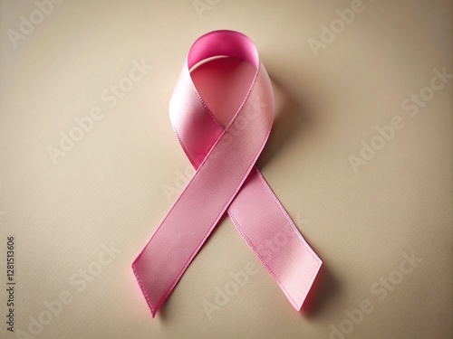 Obraz na płótnie The Symbolism of the Female Cancer Ribbon, Pink Ribbon w salonie