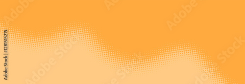 Pop art orange background with halftone patterns in comic book style, vector illustration EPS10