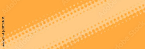 Bright orange pop art retro background with halftone in comics style, vector illustration EPS10