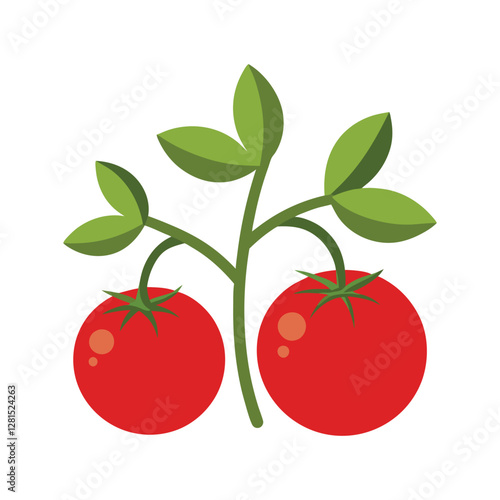 cherry tomatoes isolated on white