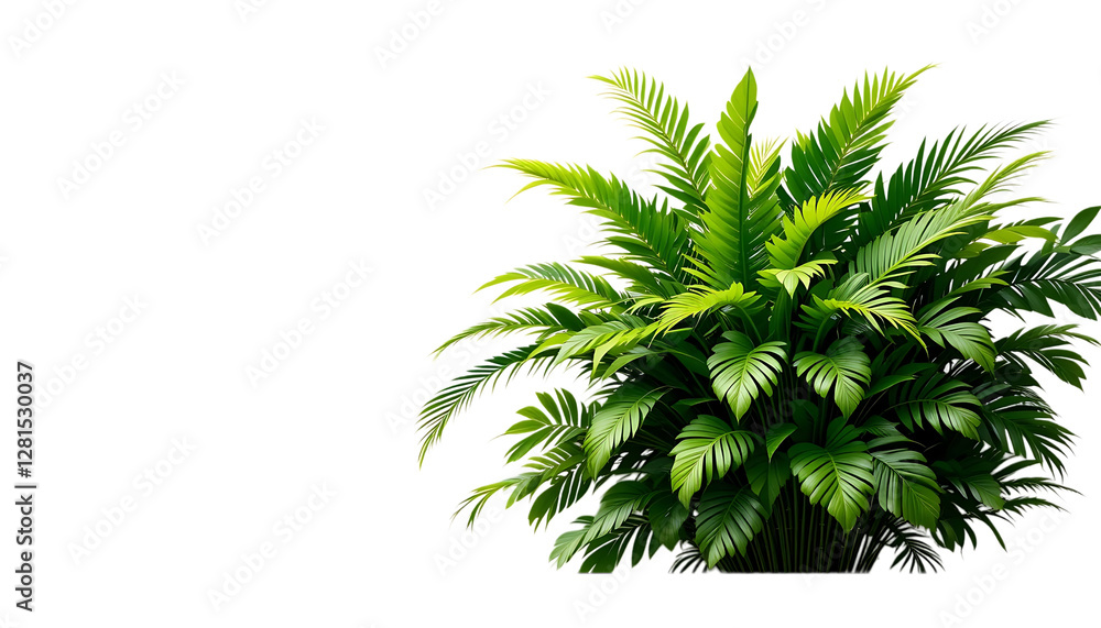 Lush green tropical plants bush png Lush green tropical plants bush png