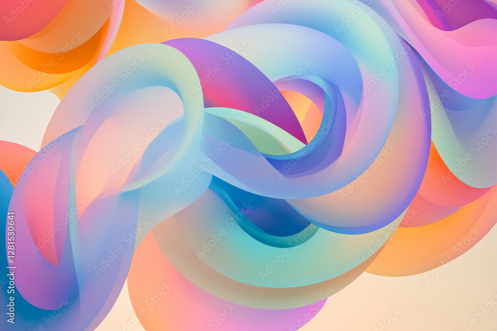 Illustration of swirling, interlocking circles of vibrant colors, creating a mesmerizing optical illusion. The smooth gradients and rhythmic flow of the design give the image a sense of movement and Illustration of swirling, interlocking circles of vibrant colors, creating a mesmerizing optical illusion. The smooth gradients and rhythmic flow of the design give the image a sense of movement and