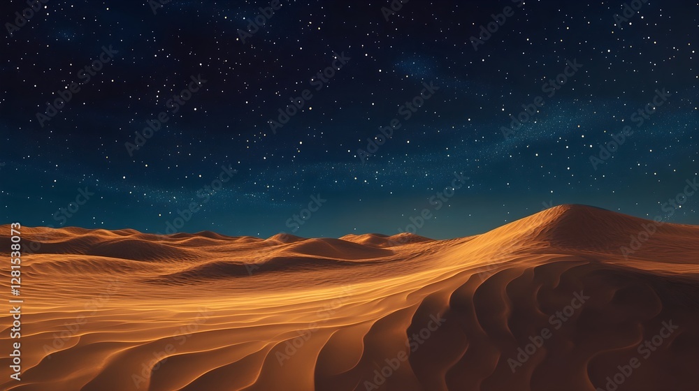 Naklejka premium Desert at night