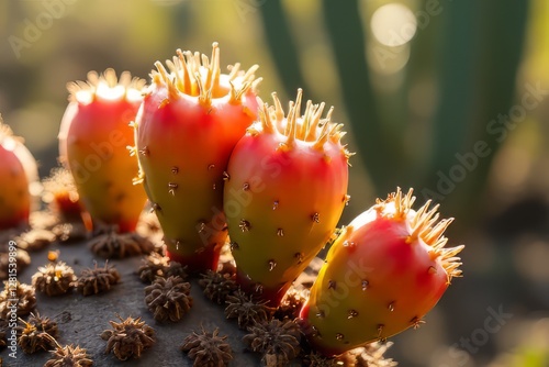 Wallpaper Mural Close Up of Prickly Pear Cactus Fruits Torontodigital.ca