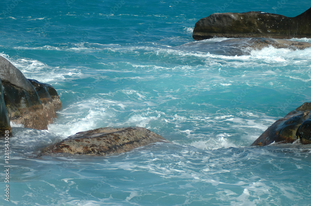 Naklejka premium Anse Source d Argent Beach in La Digue Seychelles