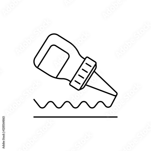 Squeeze Bottle Icon, Easy Adhesive Dispenser