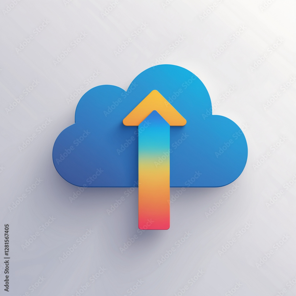 Cloud Upload Icon – Data Storage, Backup, and File Transfer Concept – Blue Cloud with Arrow Symbolizing Digital Uploading – Internet, Network, and Technology Illustration for Online Storage Solutions Cloud Upload Icon – Data Storage, Backup, and File Transfer Concept – Blue Cloud with Arrow Symbolizing Digital Uploading – Internet, Network, and Technology Illustration for Online Storage Solutions