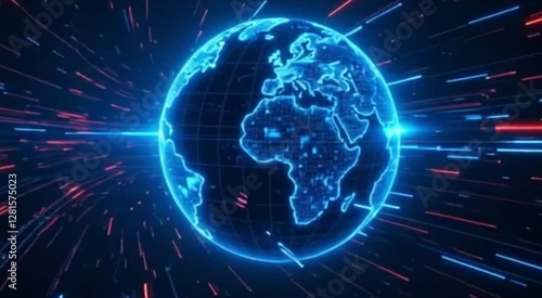 Breaking News Intro Background. Broadcast News Backdrop. Seamless Loop