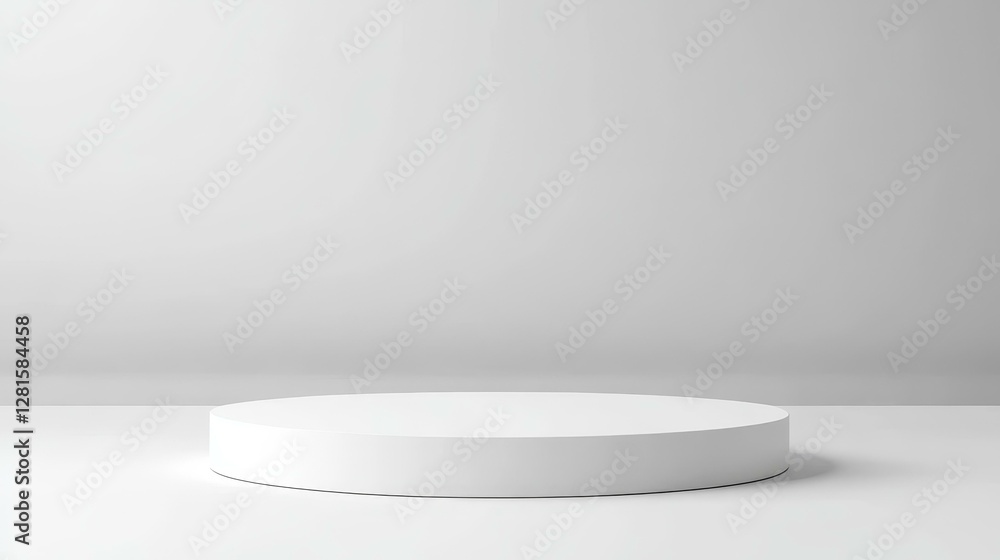 White Round Pedestal Product Display White Round Pedestal Product Display