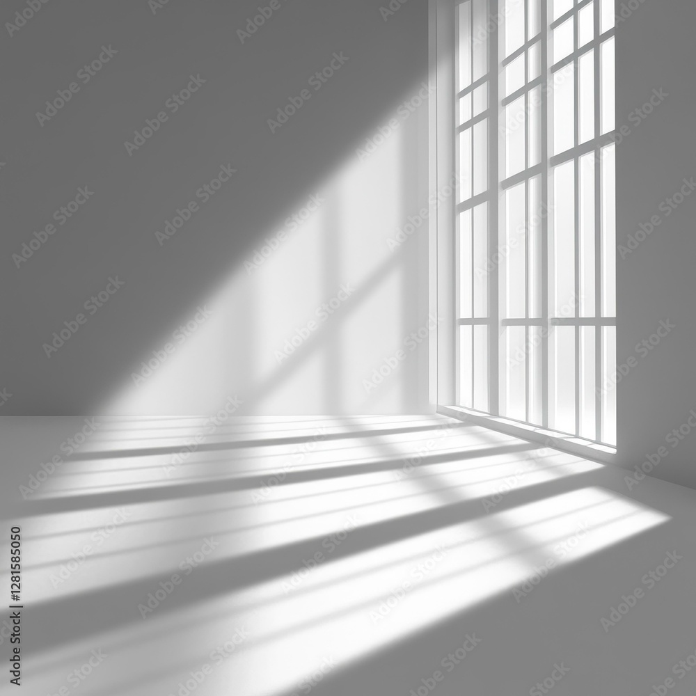 Empty Room with Sunlight and Shadows Empty Room with Sunlight and Shadows