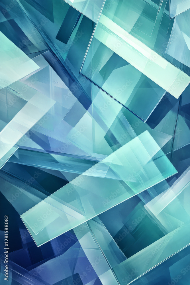 Illustration of a series of overlapping, transparent rectangles in various shades of blue and green. The transparency creates depth and layering, making the design feel dynamic and complex. Illustration of a series of overlapping, transparent rectangles in various shades of blue and green. The transparency creates depth and layering, making the design feel dynamic and complex.
