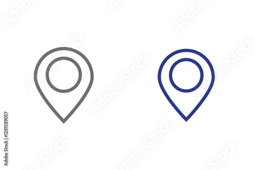 New location map icons. location marker. location pin