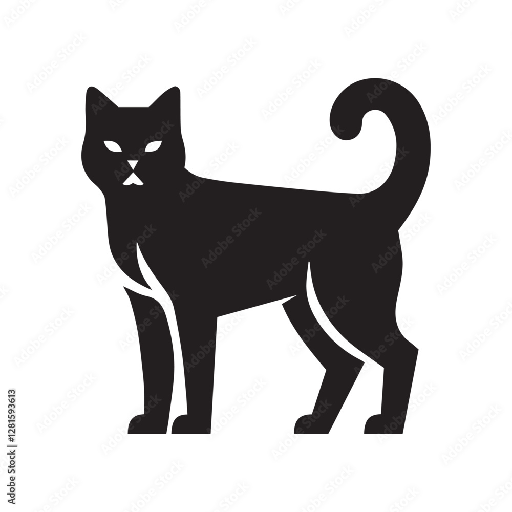 Fototapeta premium Set of cat silhouette - vector illustration
