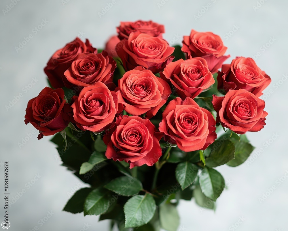 A stunning bouquet of vibrant red roses, symbolizing love and passion, perfect for celebrations and romantic occasions. A stunning bouquet of vibrant red roses, symbolizing love and passion, perfect for celebrations and romantic occasions.