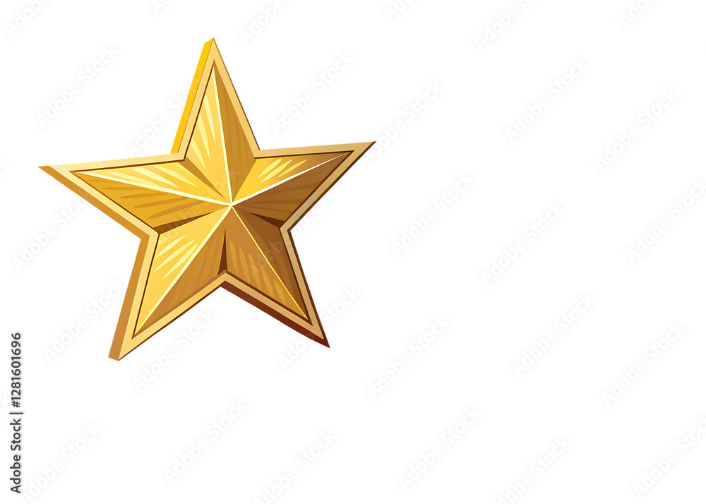 Obraz premium gold star isolated on white background