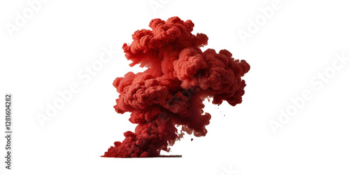 Digital smoke art on red background Fog or smoke isolated special .mist or smog background