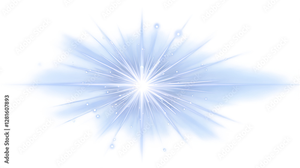 Fototapeta premium abstract white sunlight special lens flare light effect transparent background. bright, glow, shine, shiny, design, illustration, magic