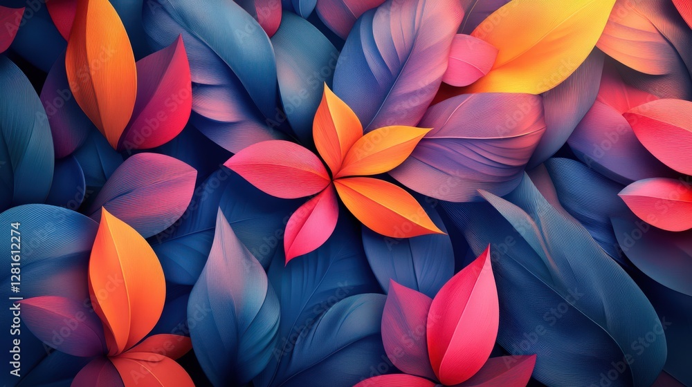 custom made wallpaper toronto digitalVibrant layers of colorful leaves showcasing nature's artistic palette