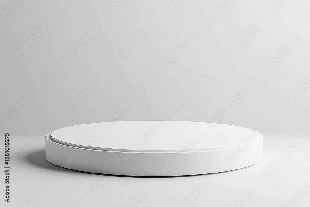 White Round Display Podium Mockup White Round Display Podium Mockup