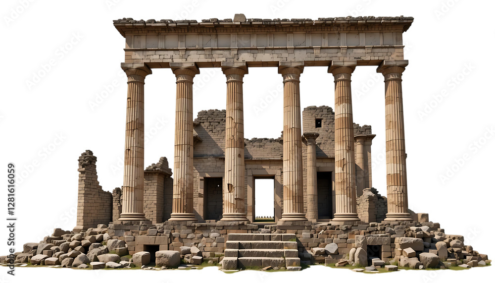 Obraz premium Ruins of buildings png