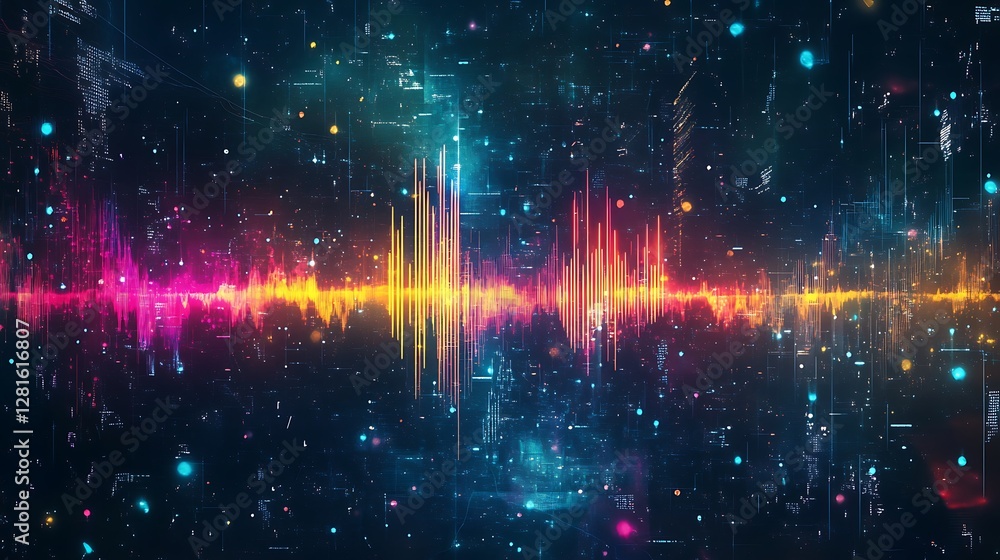 Abstract Digital Audio Waveform Visualization Abstract Digital Audio Waveform Visualization