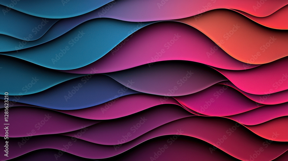 Seamless waves in vibrant colors create dynamic visual flow Seamless waves in vibrant colors create dynamic visual flow