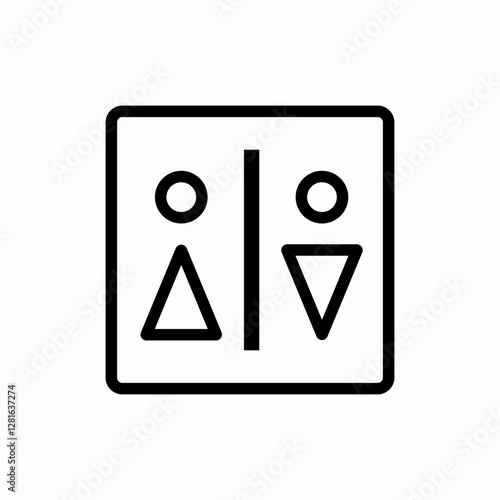 Free Download Restroom male female icon vector sign - GFXLoad