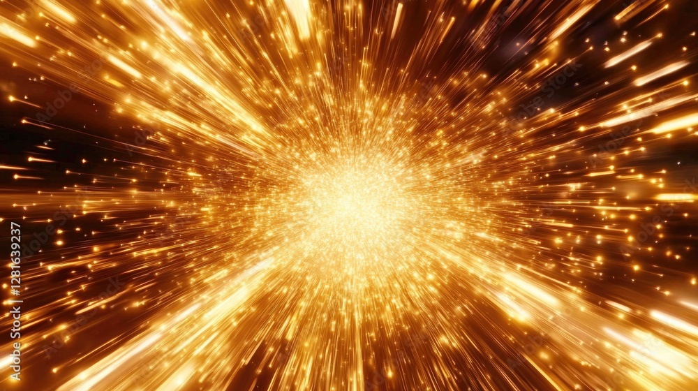 Golden Light Explosion, A Celestial Burst of Radiance Golden Light Explosion, A Celestial Burst of Radiance