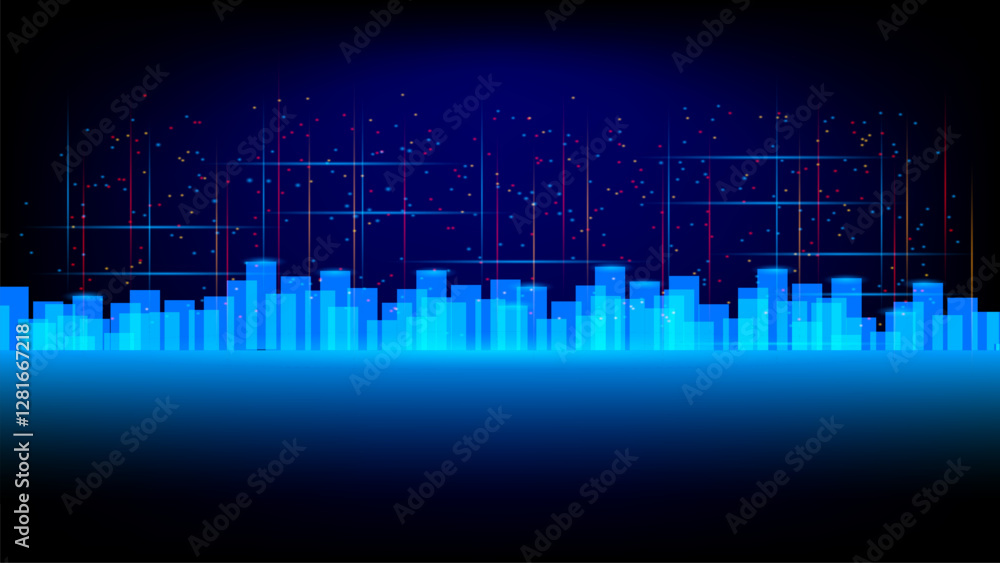 Fototapeta premium Abstract technology futuristic technology concept. Abstract digital high tech background.