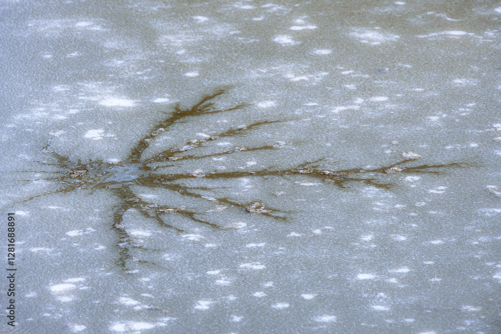 Abstract image of a crack in the ice cover