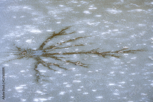 Obraz na płótnie Abstract image of a crack in the ice cover w salonie