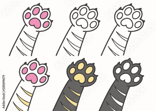 Silhouettes of Playful Cats Engaging in Various Activities, Capturing Their Mischievous Nature