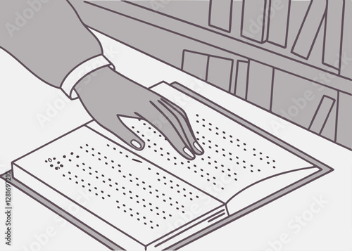 Hand Writing in Braille on an Open Book, Emphasizing the Importance of Accessible Education